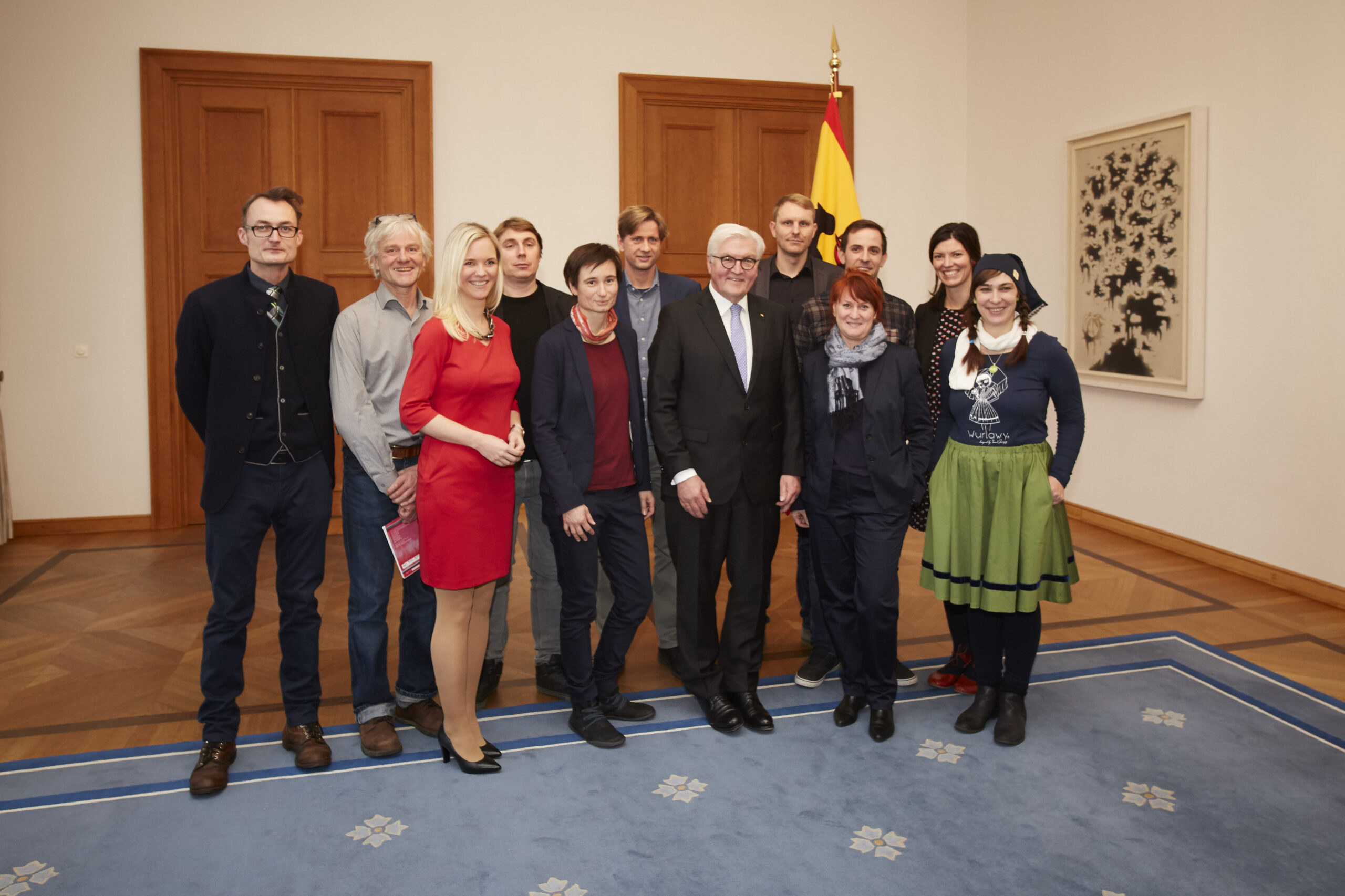 Besuch der Neulandgewinner der Robert Bosch Stiftung bei dem Bundespräsidenten Frank Walter Steinmeier im Schloß Bellevue in Berlin