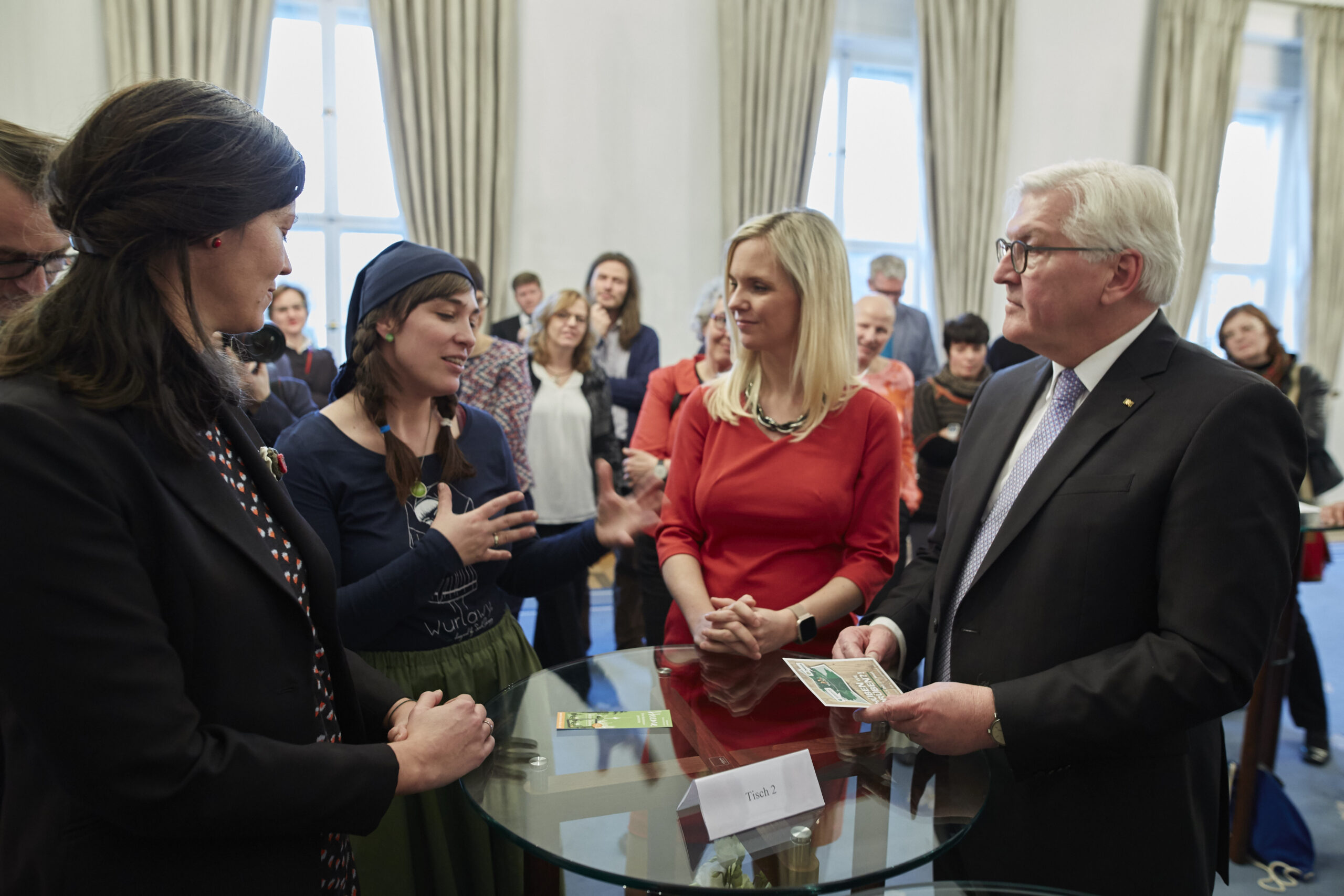 Besuch der Neulandgewinner der Robert Bosch Stiftung bei dem Bundespräsidenten Frank Walter Steinmeier im Schloß Bellevue in Berlin